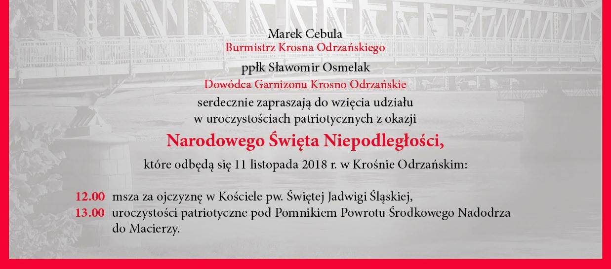 11 listopada zaproszenie środek