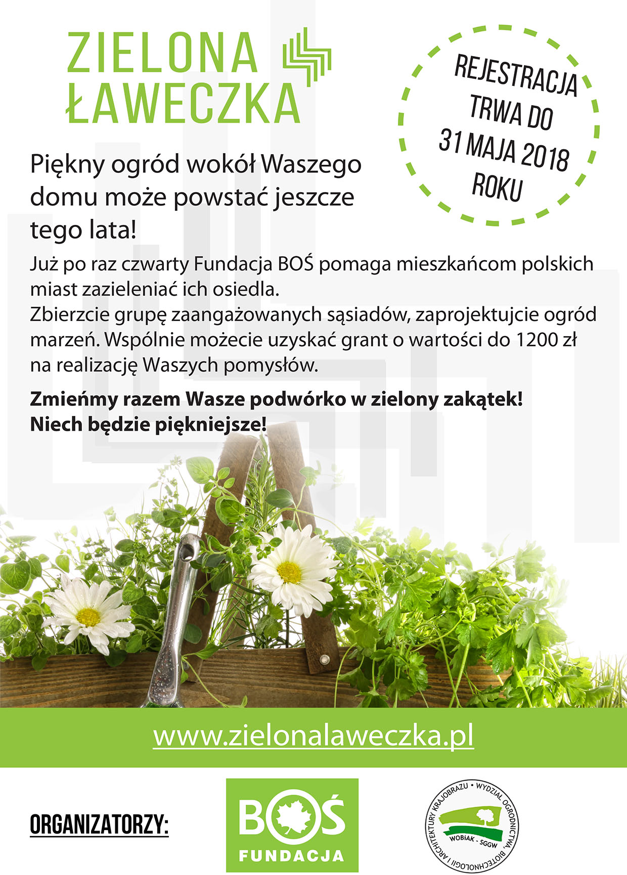 plakat zielona ławeczka
