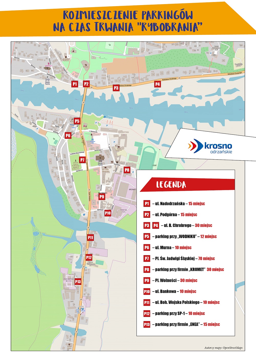 plan parkingów Rybobranie 2018