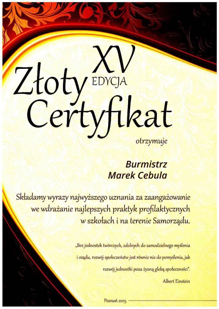 Plakat  Zachowaj Trzeźwy Umysł w Gminie Krosno Odrzańskie